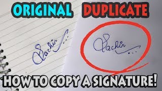 How to copy a signature [upl. by Ilonka726]