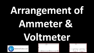 Arrangement of Ammeter and Voltmeter in a Circuit  Electricity  Physics [upl. by Netnerb]