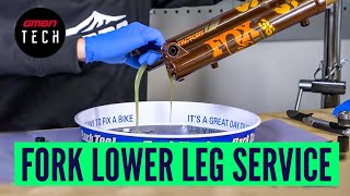 How To Perform A Lower Leg Service  Mountain Bike Suspension Fork Service [upl. by Clement662]