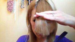 How to Cut Perfect Side Swept Bangs [upl. by Delfine70]