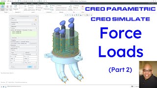 Creo Parametric  Creo Simulate  Force Loads Part 2 [upl. by Lowney]