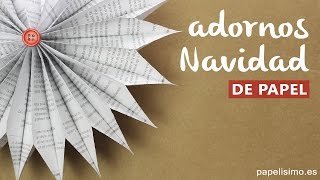 Adornos navideños de papel reciclado [upl. by Anirual]