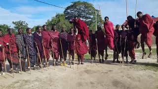 New Years Day in Lesoit with Masai warriors Kiteto Tanzania [upl. by Neira]