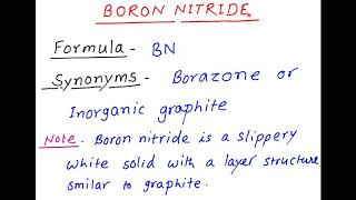 Boron nitride  Inorganic graphite  Borazon [upl. by Einaled]