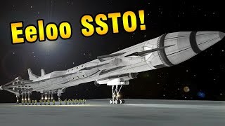 KSP 208Seat Eeloo SSTO  No Mining [upl. by Ecydnac722]