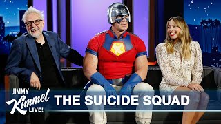 Margot Robbie John Cena amp James Gunn on The Suicide Squad Margot amp Johns History amp Crazy Stunts [upl. by Arual]