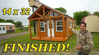 FINISHED Cabin  Shed To House  LoneStar Sheds [upl. by Ardehs]