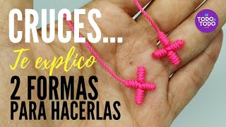 💜Cómo hacer CRUZ de hilo para pulsera DENARIO o DECENARIO👉✔ 2 formas de hacerla [upl. by Donata]