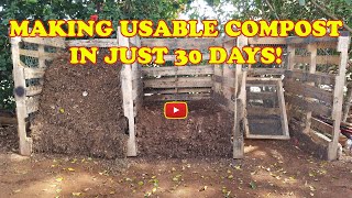 Making Compost in 30 Days Using Pallet Wood Bins [upl. by Suirradal]