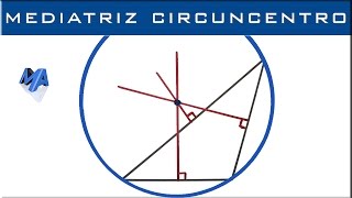 Mediatriz de un triangulo  Circuncentro [upl. by Alioz]