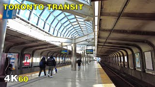 Toronto Subway From Yorkdale to Eglinton West Station March 14 2021 [upl. by Nwahsram]