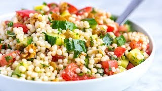 Easy Couscous Salad Recipe [upl. by Nehtanhoj]