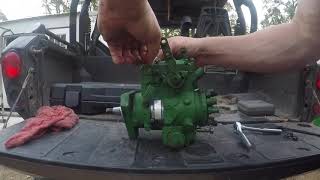 Replacing an injection pump on a John Deere tractor [upl. by Hedgcock]