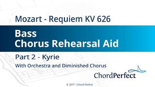 Mozarts Requiem Part 2  Kyrie  Bass Chorus Rehearsal Aid [upl. by Placidia776]