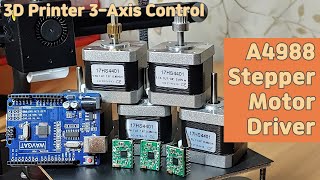 How To Control a 3D Printer 3Axis Stepper Motor with A4988 Driver and Arduino [upl. by Cristy]