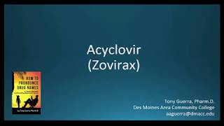 CC How to Pronounce acyclovir Zovirax Backbuilding Pharmacology [upl. by Nimzay710]