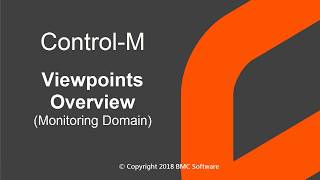 ControlM Viewpoints Overview Monitoring Domain [upl. by Krock]