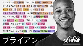 日本のラッパーって・・・ 下手じゃね？ 真似できない踏み方を見せるぉ  ブライアン（2020）  Japanese Hiphop Rhyme Scheme 007 [upl. by Heddie903]