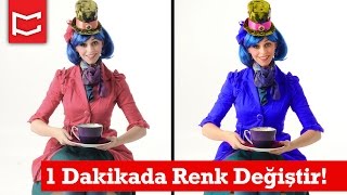 Photoshopta 1 Dakikada Renk Değiştirme [upl. by Vladimar]