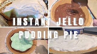 Jello Instant Pudding Pie  Chocolate and Pistachio [upl. by Eirallam]