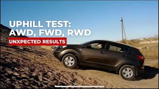 4x4 and AWD and FWD and RWD SUV for uphill test [upl. by Oribel]