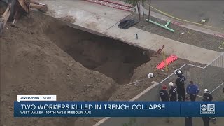 Two workers killed in trench collapse [upl. by Tiana]