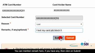 SBI RINB – How to Block Your ATM  Debit Card Online [upl. by Nanine]