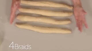 How To Make a 4Braided Challah  Challah Workshop Part 5 [upl. by Euqinomahs332]