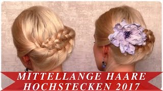 Mittellange haare hochstecken 2017 [upl. by Dannel]