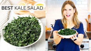 SIMPLE KALE SALAD  my goto recipe [upl. by Yesrej]