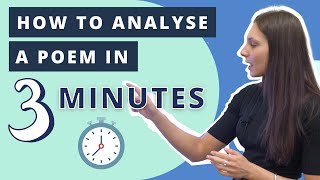 How to Analyse a Poem in 3 Minutes [upl. by Jermyn]