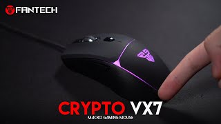 FANTECH UNBOXING  CRYPTO VX7 MACRO GAMING MOUSE [upl. by Yadrahc3]