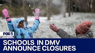 DC snow Schools closed as more snow on the way [upl. by Kaslik]