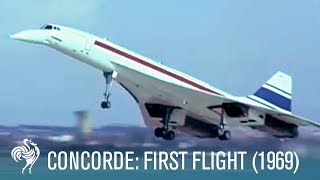 Concordes First Flight Supersonic Travel 1969  British Pathé [upl. by Netsruk592]