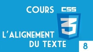 16  HTML amp CSS  Lalignement du texte [upl. by Norvol17]