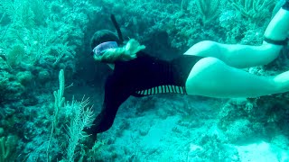 Girl Spearfishing In NEW Epsealon Gear [upl. by Bobbie]