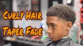 Barber Tutorial  Curly Top  Taper Fade [upl. by Georgianne804]