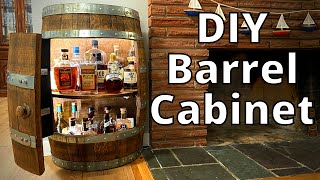 How to Build a Barrel Cabinet  Bourbon Barrel [upl. by Kamilah639]