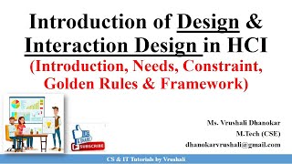 HCI 41 Design amp Interaction Design Process  Golden Rules amp Framework  HCI [upl. by Carrelli]