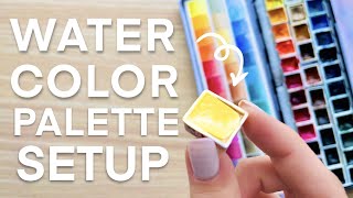 WATERCOLOR Palette Setup  Step by Step [upl. by Eentirb]