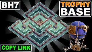 New BH7 Base Layout 2023  New Best Builder Hall 7 Base with Copy Link  Clash of Clans [upl. by Douglas160]