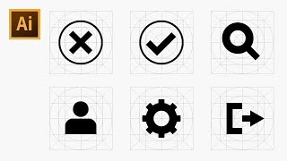 How to Draw Icons Using Grid  Adobe Illustrator [upl. by Annol339]