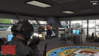 GTA 5  Mission Row Police Station Massacre  Ten Star Escape [upl. by Lorac851]