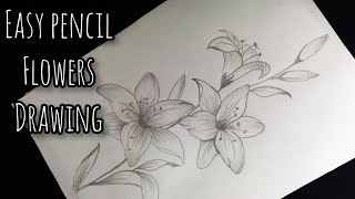 How To Draw Flowers Easy Step By Step Tutorial For Beginners [upl. by Welcy]