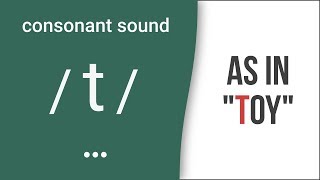 Consonant Sound  t  as in quottoyquot – American English Pronunciation [upl. by Tannenbaum]