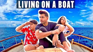 LIVING ON A BOAT FOR 24 HOURS  Rimorav Vlogs [upl. by Neri]