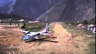 Plane landing at Lukla Airstip in the Khumbu Nepal [upl. by Gyimah130]