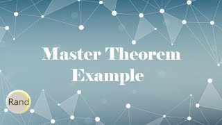 Master Theorem Example [upl. by Annahc]