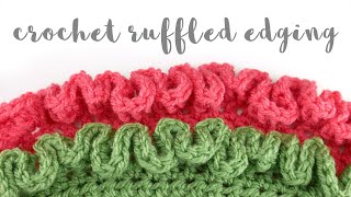 How to Crochet Ruffled Edging [upl. by Nodyroc574]