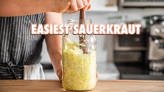 How To Make The Easiest Homemade Sauerkraut [upl. by Trina]